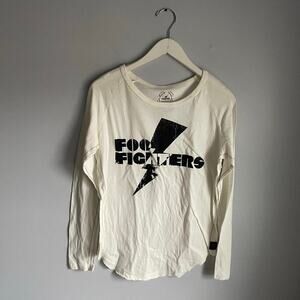 Cream off White Foo Fighters Long Sleeve Super Soft T-shirt size Small